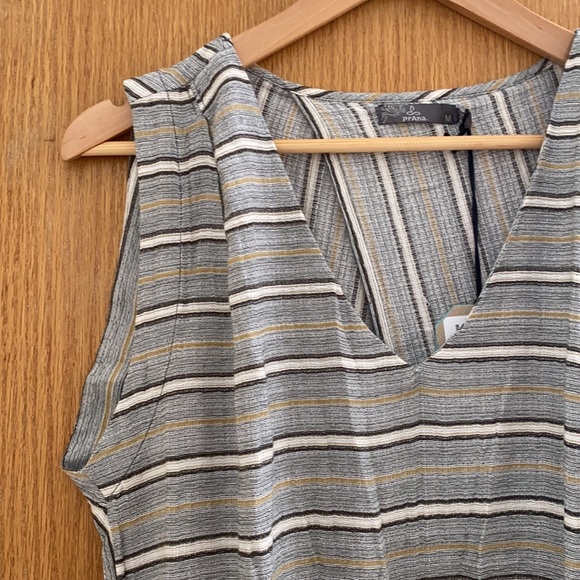 PRANA • NWT! “Ecotropics” Organic Cotton Sleeveless Dress - Stellar Stripe - M - Picture 5 of 16
